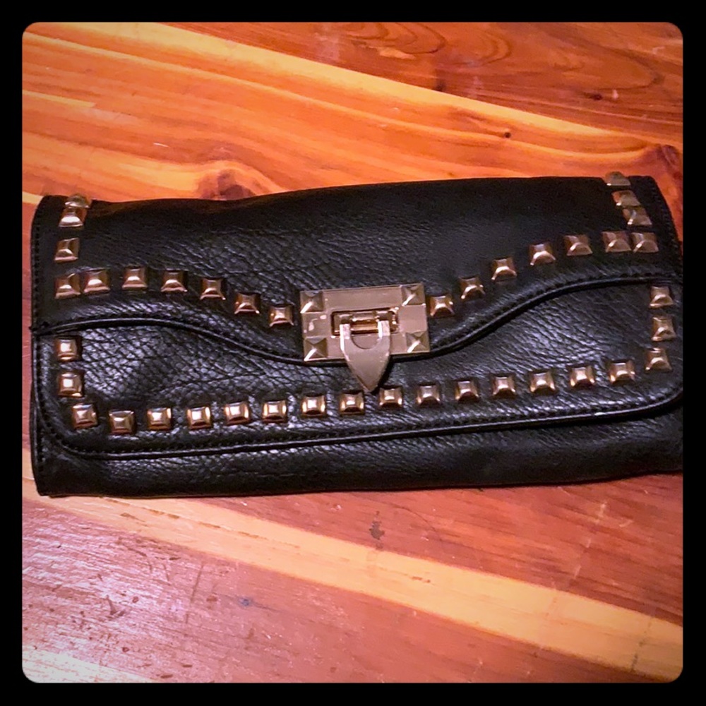 Black studded cluch